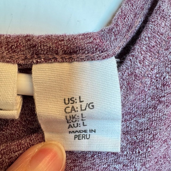 Artisan NY Women's Long‎ Sleeve Top with Back Cutout Detail Purple Large - Picture 2 of 6